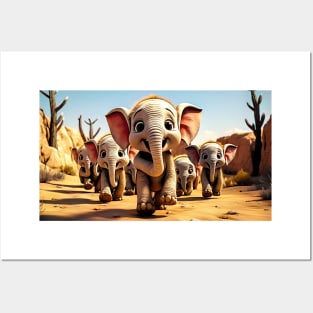 Baby Elephant Walk Posters and Art